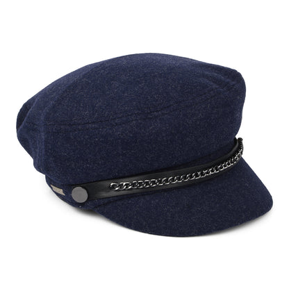 Gorra Baker Boy de fieltro de Seeberger - Azul Marino