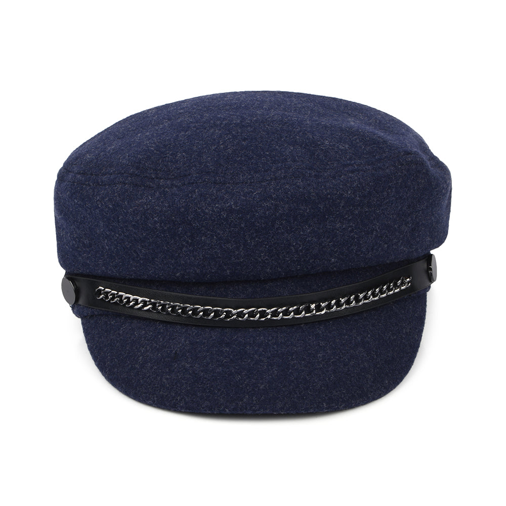 Gorra Baker Boy de fieltro de Seeberger - Azul Marino