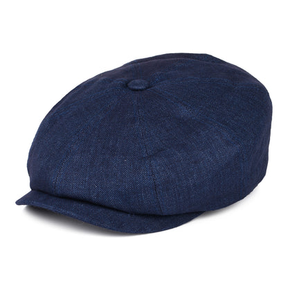 Gorra Newsboy Hatteras de lino Mezcla de tonos de Stetson - Azul Marino