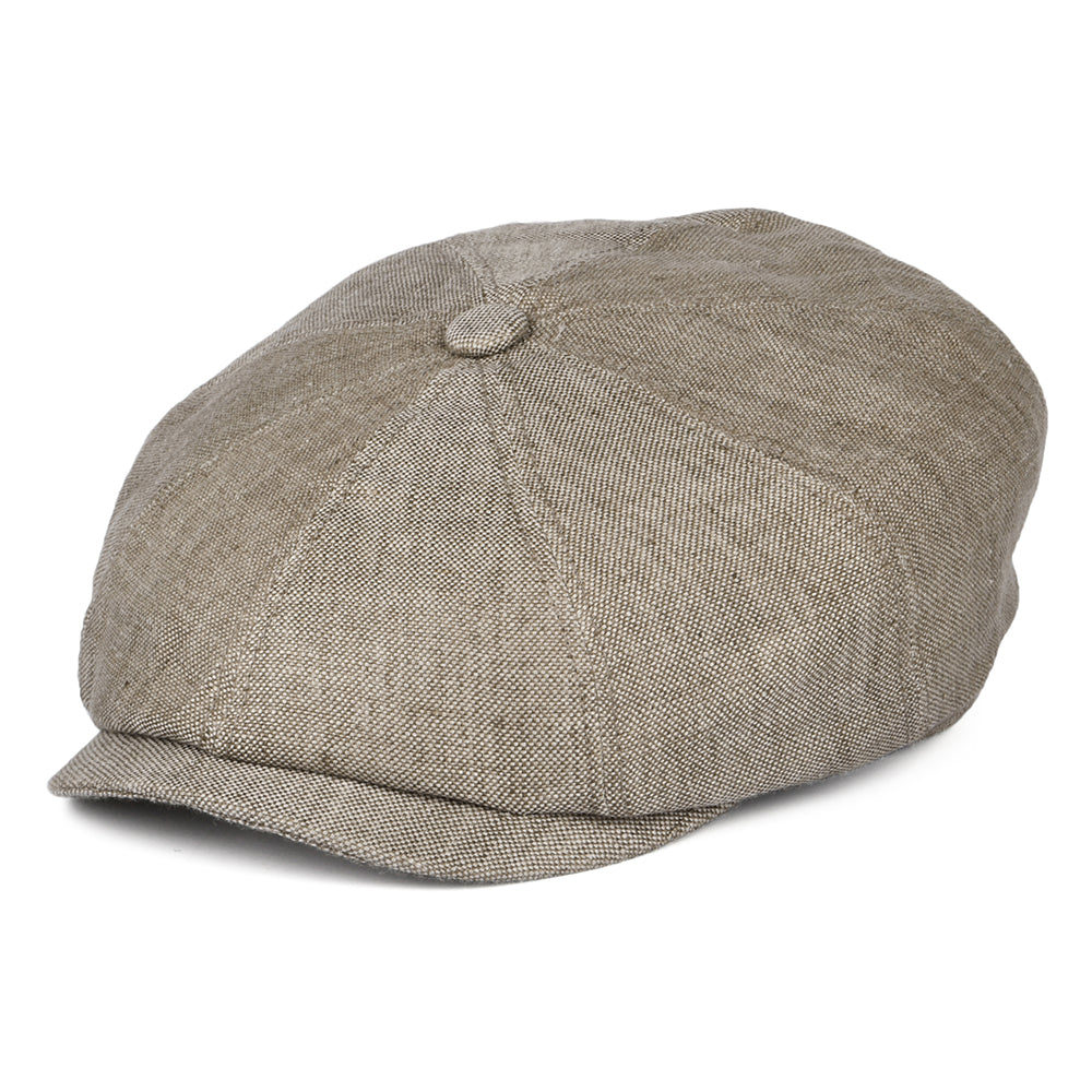Gorra Newsboy Hatteras de lino Mezcla de tonos de Stetson - Beige