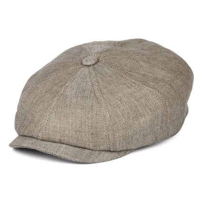 Gorra Newsboy Hatteras de lino Mezcla de tonos de Stetson - Beige