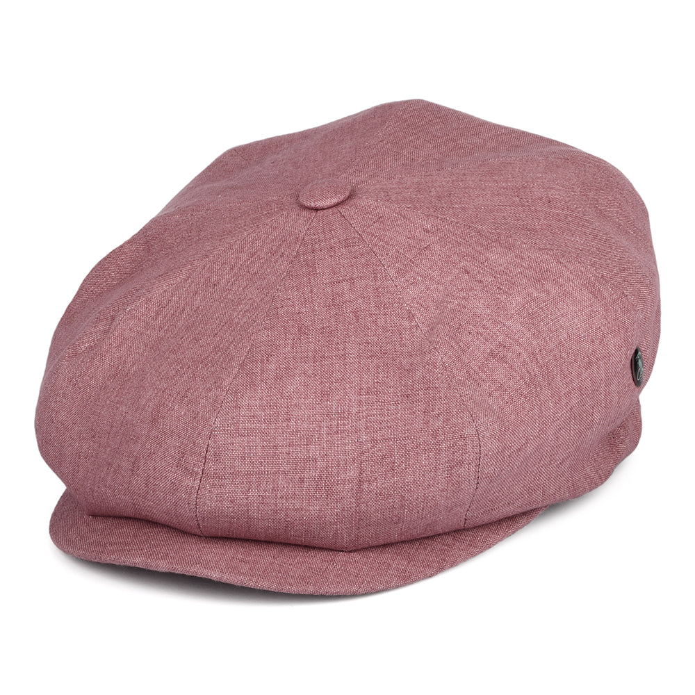 Gorra Newsboy de lino de City Sport - Rojo Lavado