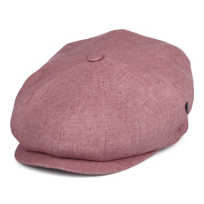 Gorra Newsboy de lino de City Sport - Rojo Lavado