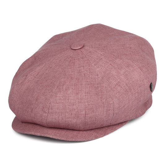 Gorra Newsboy de lino de City Sport - Rojo Lavado