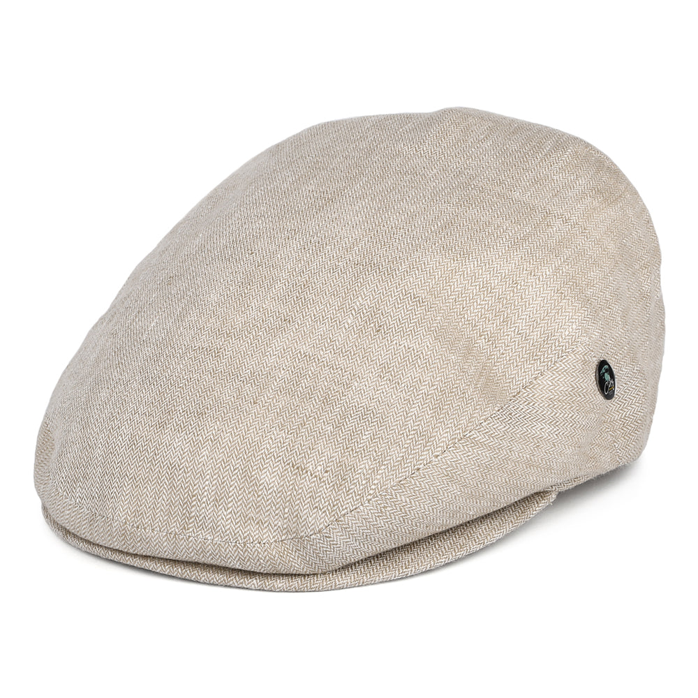 Gorra plana de lino micro espiga de City Sport - Avena