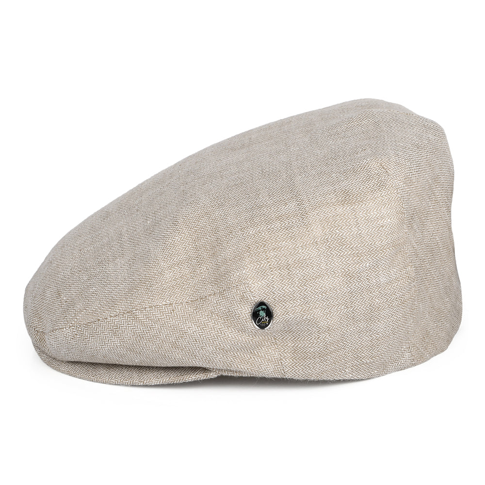 Gorra plana de lino micro espiga de City Sport - Avena