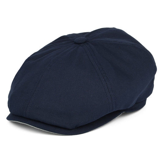 Gorra Newsboy Hudson de algodón de Failsworth - Azul Marino-Menta
