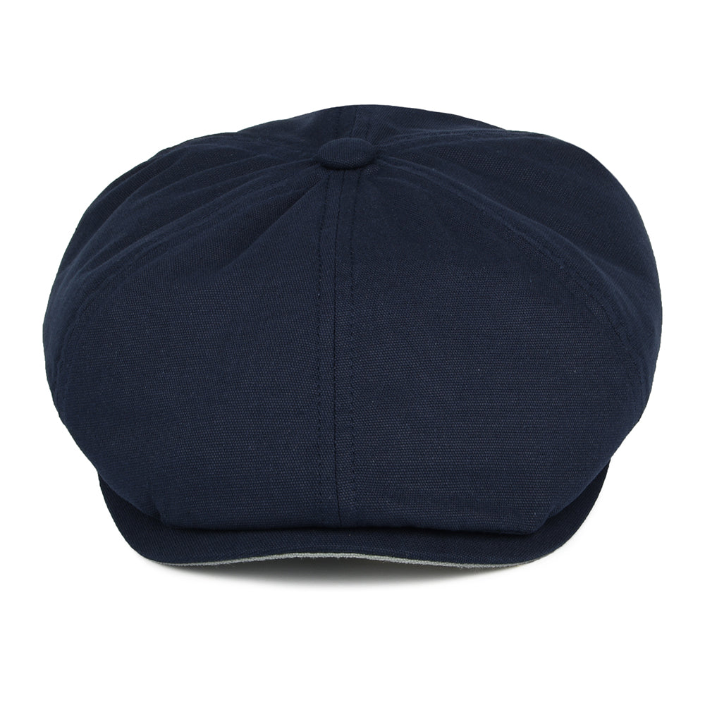 Gorra Newsboy Hudson de algodón de Failsworth - Azul Marino-Menta