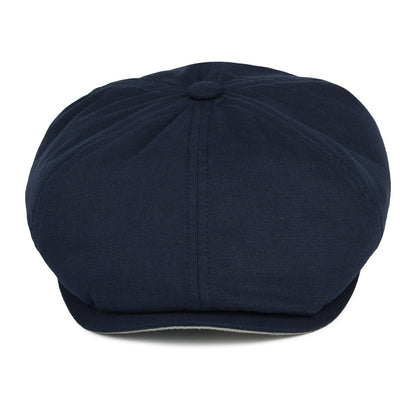 Gorra Newsboy Hudson de algodón de Failsworth - Azul Marino-Menta