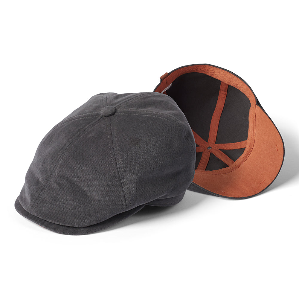 Gorra Newsboy Hudson de algodón de Failsworth - Antracita-Arcilla