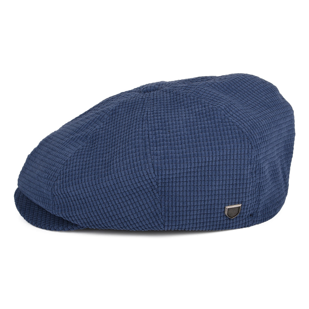 Gorra Newsboy Brood de pana Waffle de Brixton - Azul