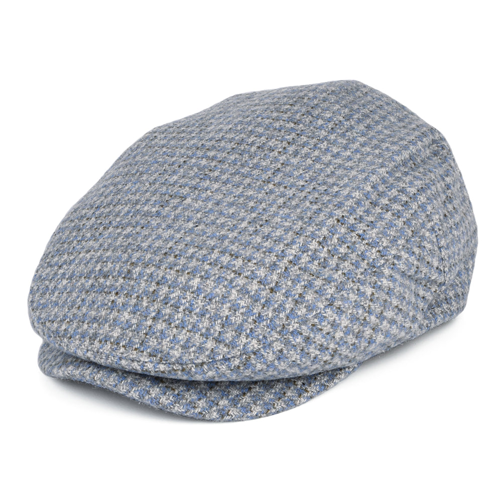 Gorra plana Hooligan pata de gallo de Brixton - Azul-Blanco Roto