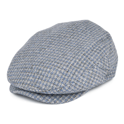 Gorra plana Hooligan pata de gallo de Brixton - Azul-Blanco Roto