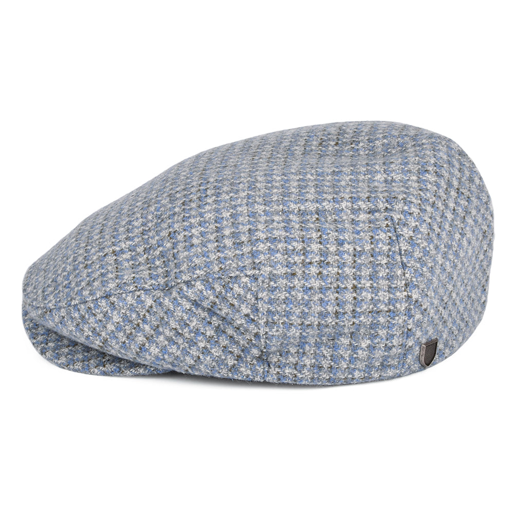 Gorra plana Hooligan pata de gallo de Brixton - Azul-Blanco Roto