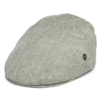 Gorra plana de lino micro espiga de City Sport - Salvia