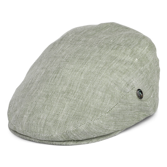 Gorra plana de lino micro espiga de City Sport - Salvia