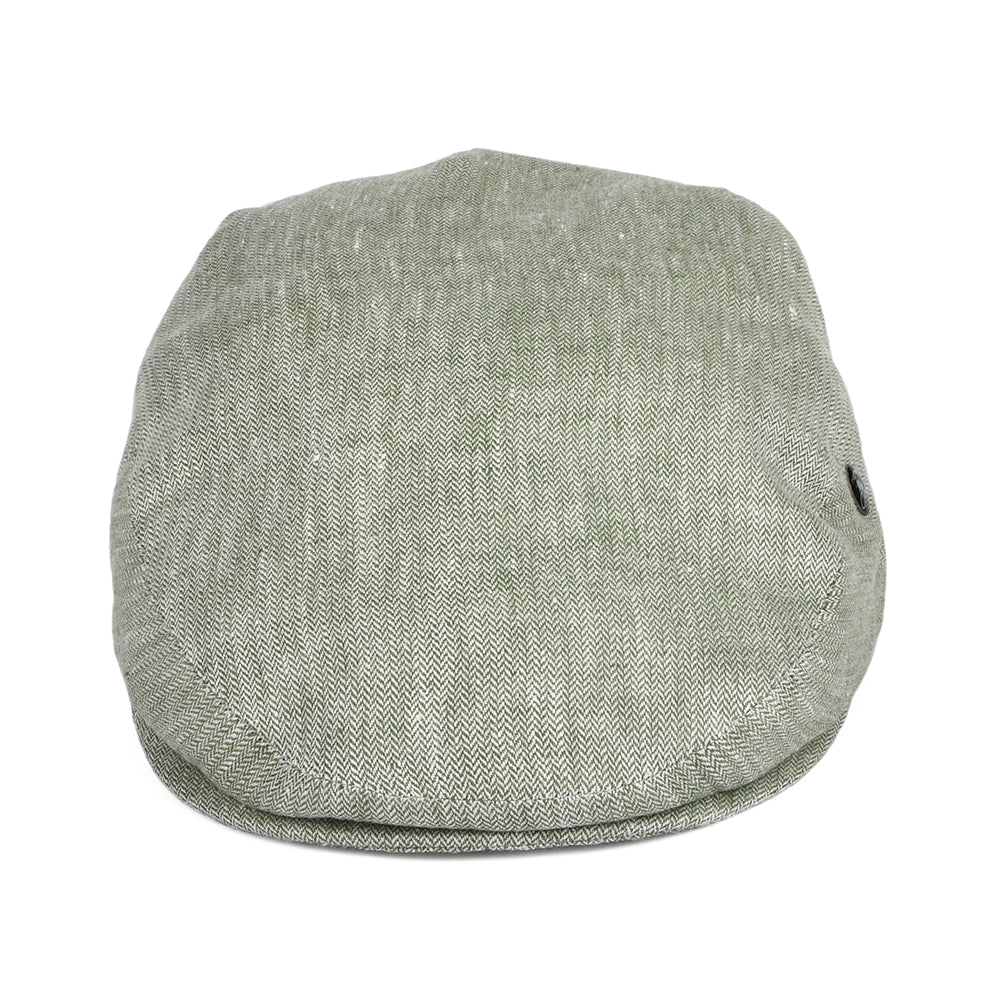 Gorra plana de lino micro espiga de City Sport - Salvia
