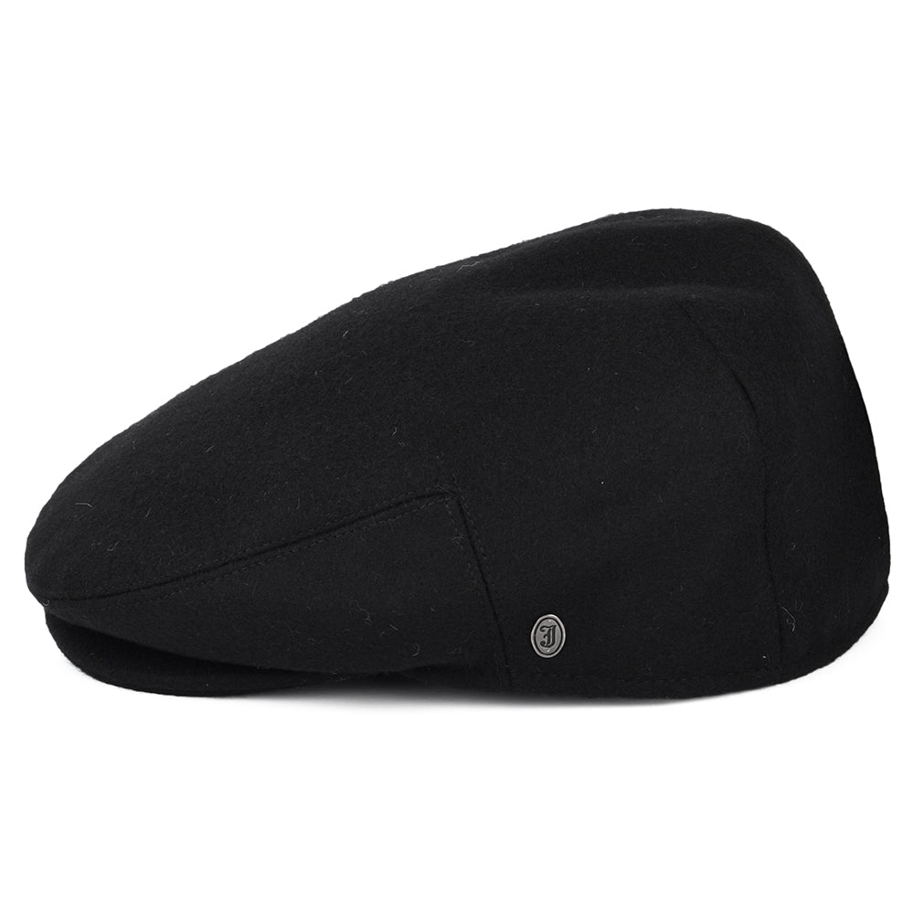 Gorra plana de lana melton de Jaxon & James - Negro