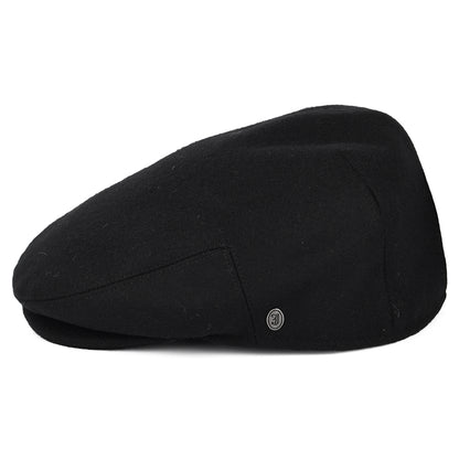 Gorra plana de lana melton de Jaxon & James - Negro