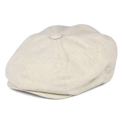 Gorra Newsboy 8 Piece de algodón y lino de Christys - Avena