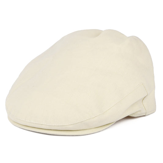Gorra plana Balmoral de algodón y lino de Christys - Suero De Leche