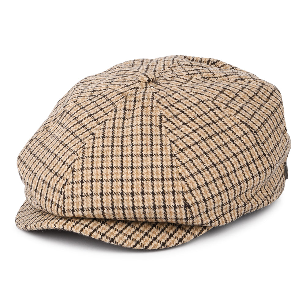 Gorra Newsboy Brood pata de gallo de Brixton - Arena-Marrón