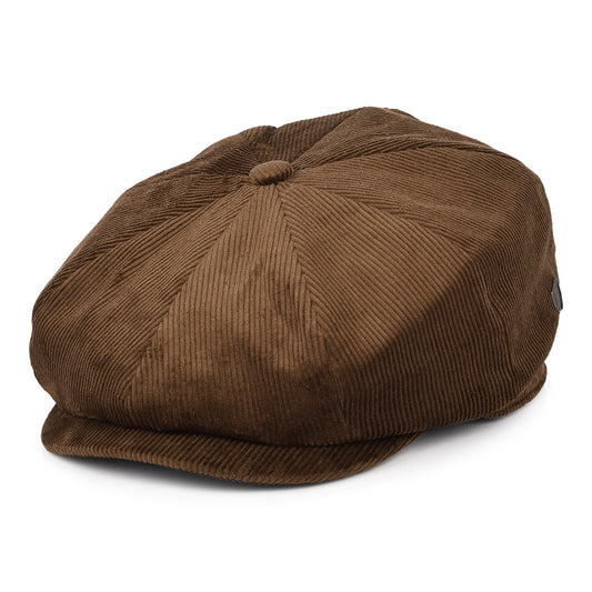 Gorra Newsboy Brood holgada de pana de Brixton - Marrón