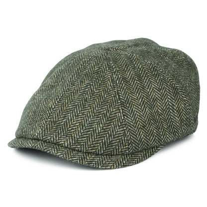 Gorra Newsboy Arley de mezcla de lana de Bailey - Verde Oliva-Crema-Marrón