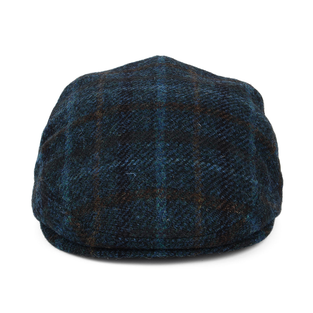 Gorra plana de HARRIS TWEED a cuadros de City Sport - Turquesa-Azul-Multi