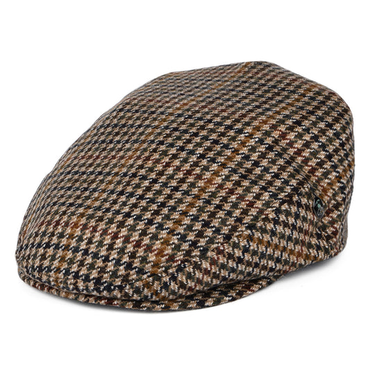 Gorra plana de lana-cachemira pata de gallo II de City Sport - Camel