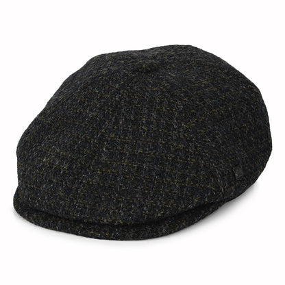 Gorra Newsboy Hudson de HARRIS TWEED a cuadros de Failsworth - Antracita