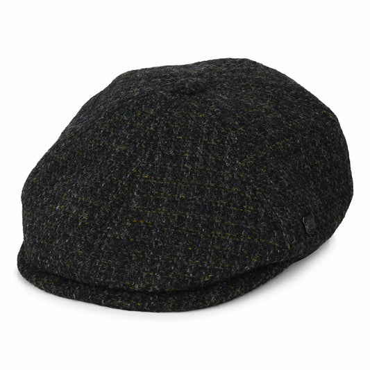 Gorra Newsboy Hudson de HARRIS TWEED a cuadros de Failsworth - Antracita