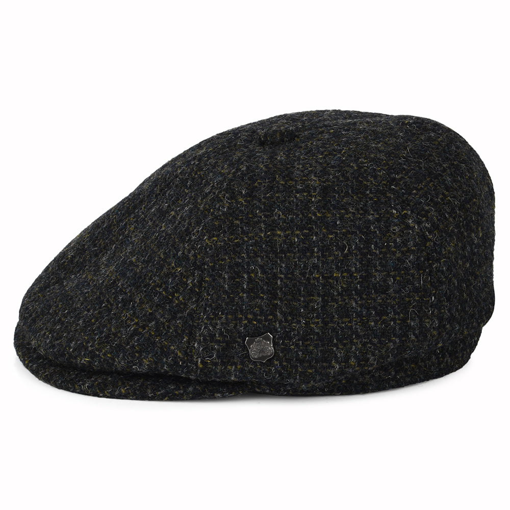 Gorra Newsboy Hudson de HARRIS TWEED a cuadros de Failsworth - Antracita