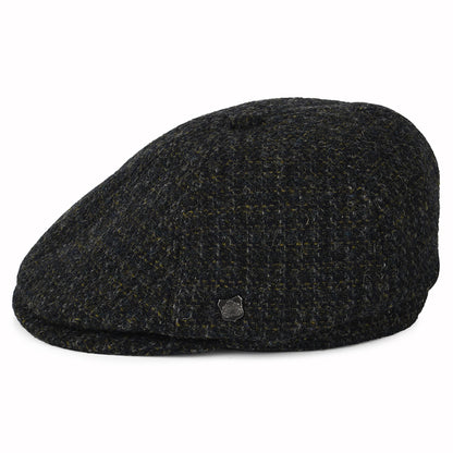 Gorra Newsboy Hudson de HARRIS TWEED a cuadros de Failsworth - Antracita