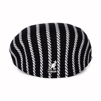 Gorra plana Twist Stripe 504 de Kangol - Negro-Blanco