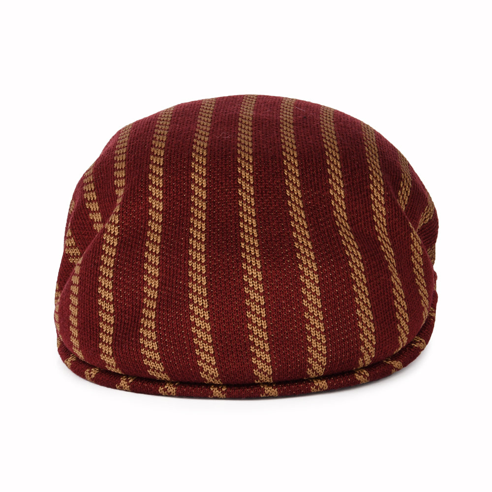 Gorra plana Twist Stripe 504 de Kangol - Rojo Arándano-Camel