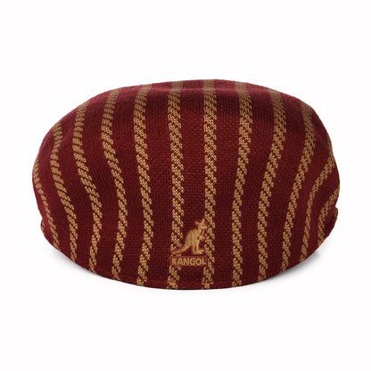 Gorra plana Twist Stripe 504 de Kangol - Rojo Arándano-Camel