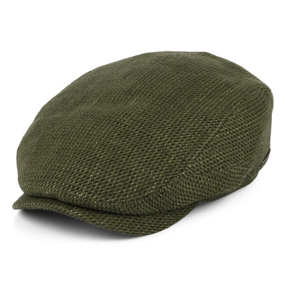 Gorra plana Driver de lino-algodón de Stetson - Oliva-Kaki