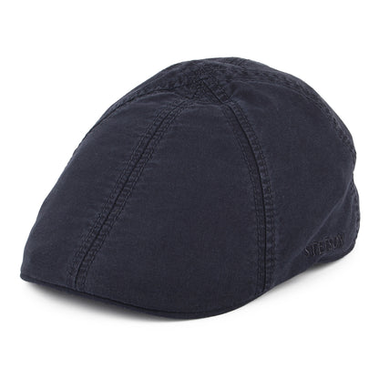 Gorra plana Ornitorrinco de algodón orgánico efecto lavado de Stetson - Azul Marino