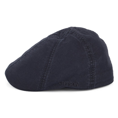 Gorra plana Ornitorrinco de algodón orgánico efecto lavado de Stetson - Azul Marino