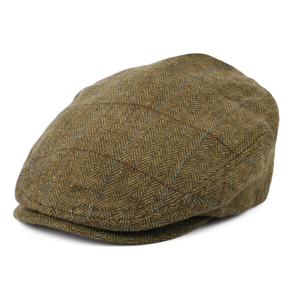 Gorra plana Hooligan ligero espiga a cuadros de Brixton - Marrón-Marrón Claro