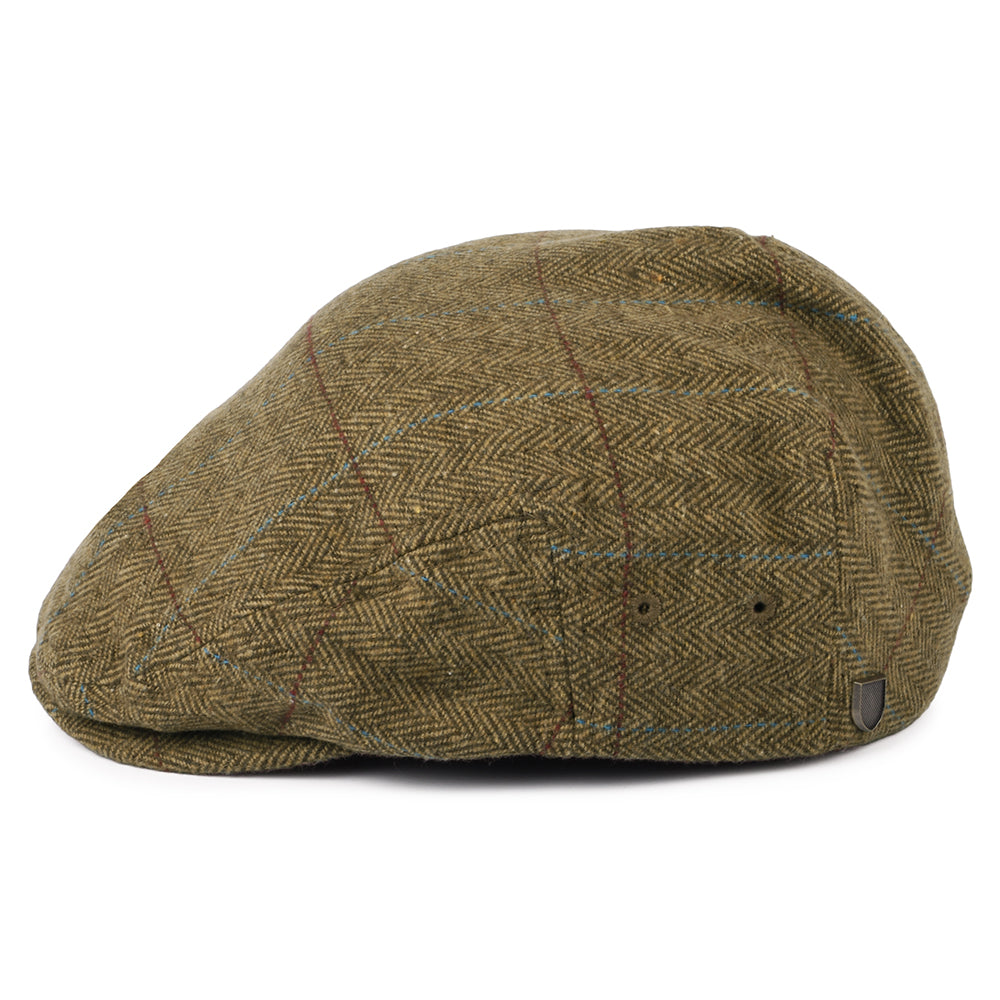 Gorra plana Hooligan ligero espiga a cuadros de Brixton - Marrón-Marrón Claro