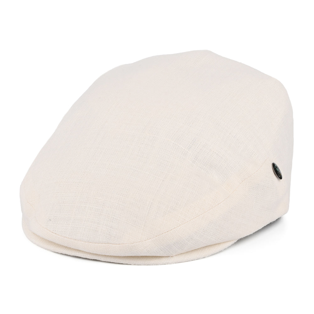 Gorra plana de lino de City Sport - Crema