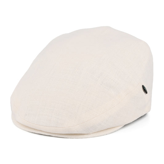 Gorra plana de lino de City Sport - Crema