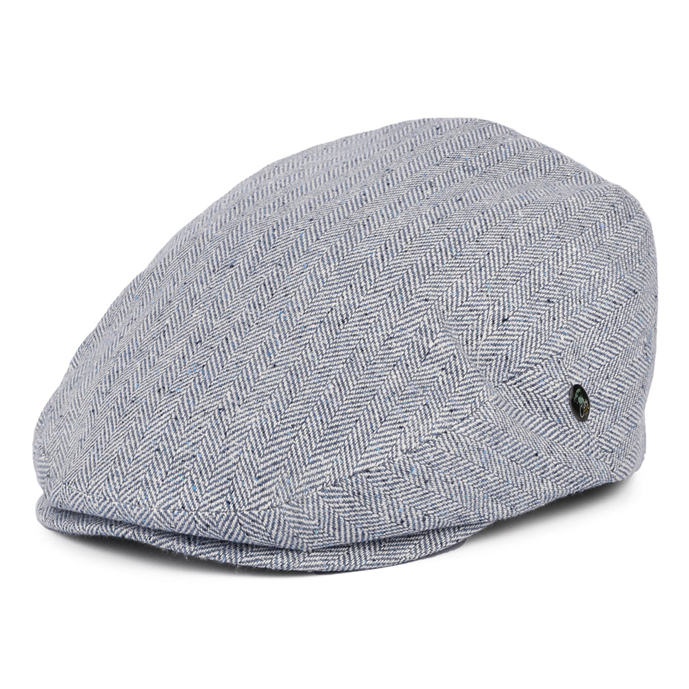 Gorra plana Summer de seda pura diseño de espiga de City Sport - Azul