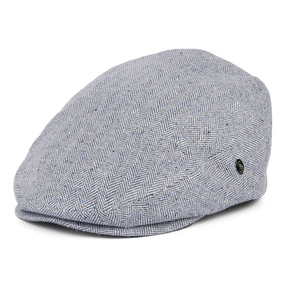 Gorra plana Summer de seda pura diseño de espiga de City Sport - Azul