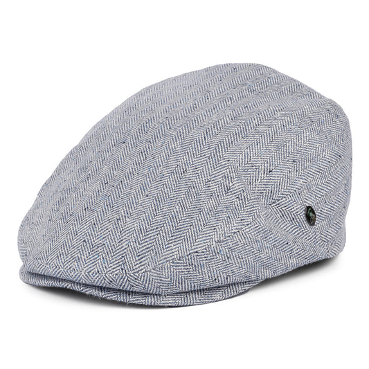 Gorra plana Summer de seda pura diseño de espiga de City Sport - Azul