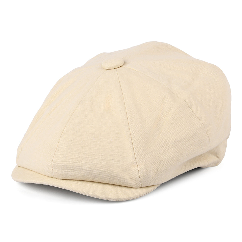Gorra Newsboy 8 Piece de algodón y lino de Christys - Suero De Leche