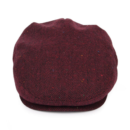 Gorra plana Hillcrest diseño de espiga de Jaxon & James - Rojo Burdeos-Negro