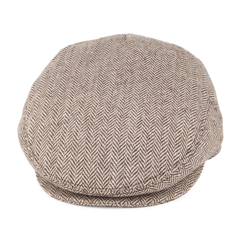 Gorra plana diseño de espiga de Jaxon & James - Marrón
